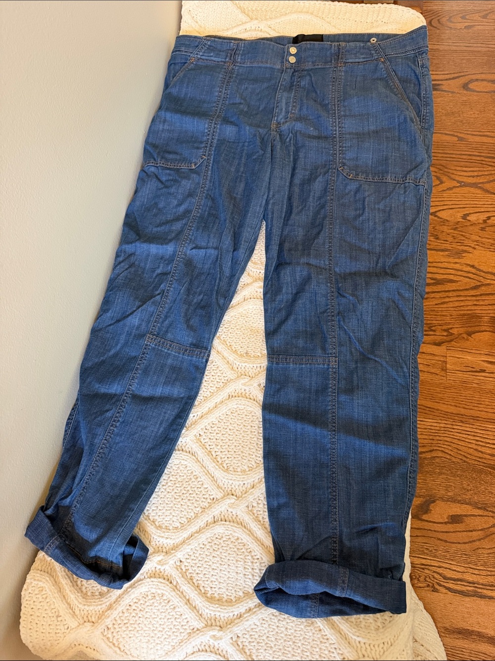 White House Black Market Dark Blue Straight Leg Pants